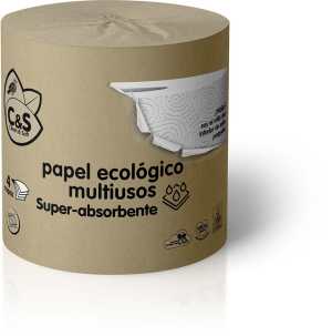 CS Papel multiusos reciclado 4 capas super absorbente